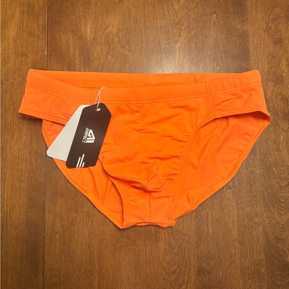 Men's Orange Swim Briefs - Picture 2 of 7